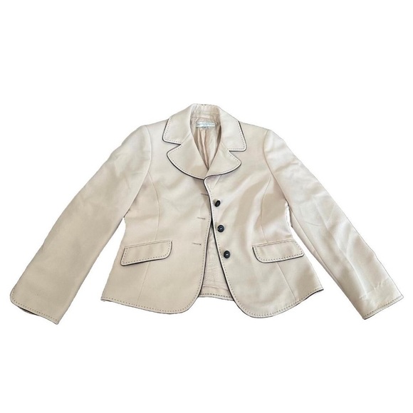 ⭐️TAHARI - TAN AND BLACK BLAZER⭐️ - Picture 1 of 6